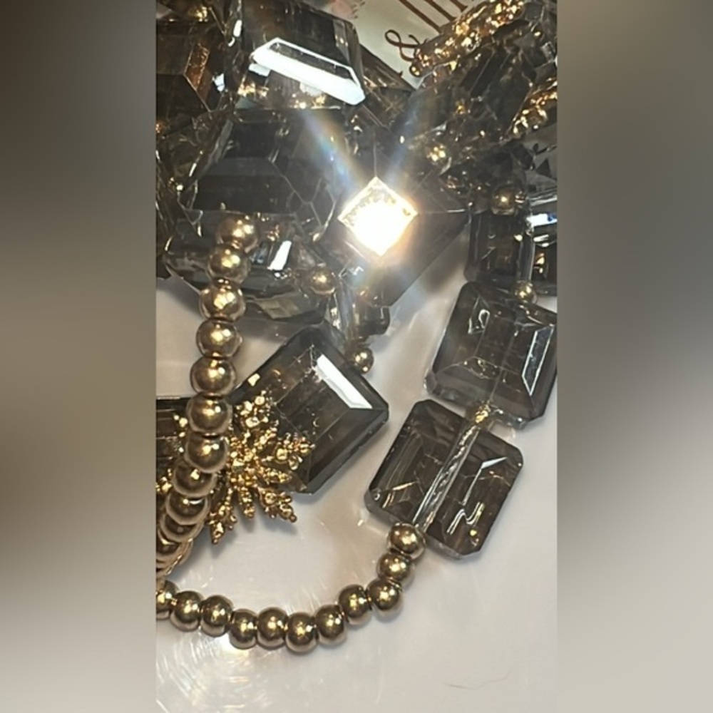Macy's lonna & lilly 2 Strand Holidy Snowflake Slide Closure Gemstone Necklace - Picture 6 of 6